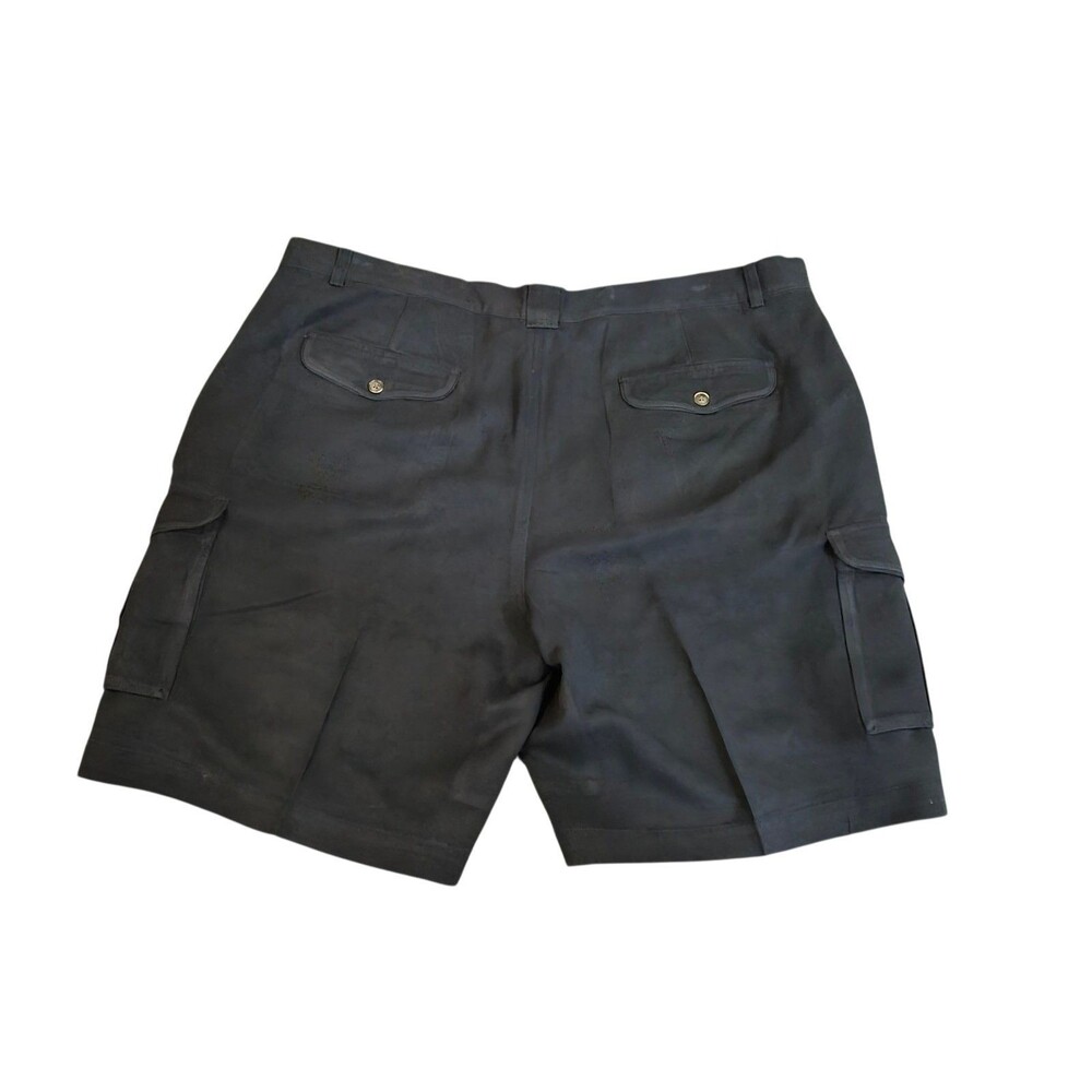 Tommy Bahama Size 44 Black 100% Silk Cargo Shorts Preppy Coastal - Picture 2 of 6